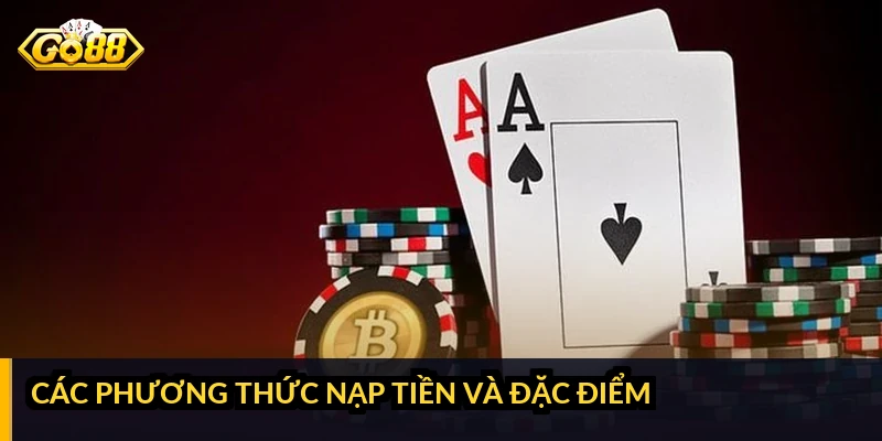 Các phương thức nạp tiền và đặc điểm